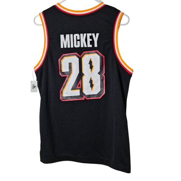 Disney‎ Parks NWT Mickey Mouse Slam Dunks Basketball Jersey Black S Polyester - Picture 2 of 7